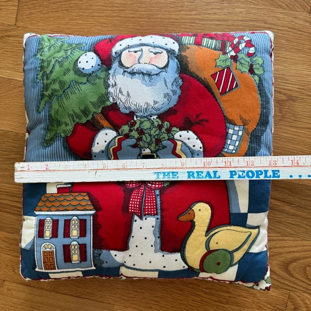 Christmas Vintage Susan Winget Santa throw pillow